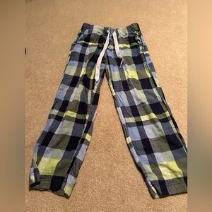 Aerie XS Short Flannel Pajama Pants in Blue/Green